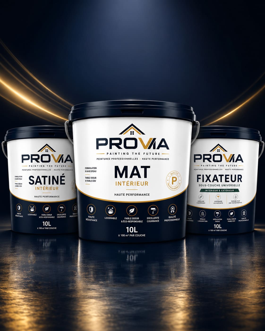 Gamme PROVIA PAINT Mat Satiné Fixateur